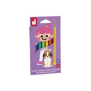 Set de feutres pailletés pour coloriage x8 