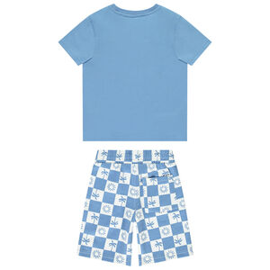 Ensemble t-shirt manches courtes + bermuda damier garçon 