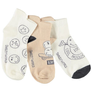 Lot de 3 paires de chaussettes courtes SmileyWorld garçon 