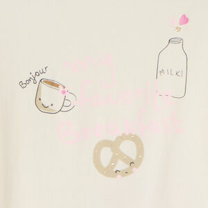 Set pyjama long motif bretzels kawaii fille 