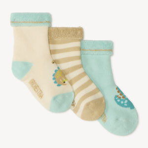 Set van 3 jongens baby sokken met boucles 