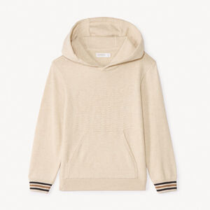 Pull à capuche avec inscription jacquard pour garçon 