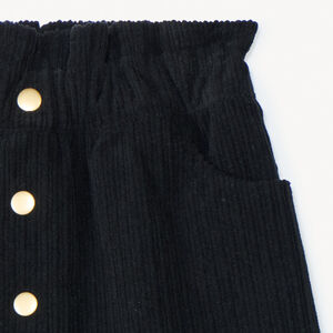 Rok van ribfluweel met decoratieve knopen voor meisjes 