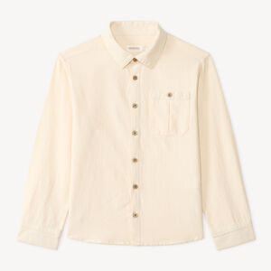 Langarmige gestreepte jongensblouse 