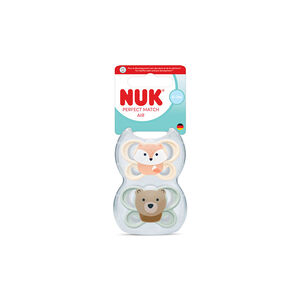 SUCETTE SILICONE LOT DE 2 PERFECT MATCH AIR 0-2M RENARD/OURS 