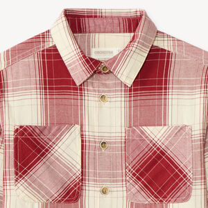 Chemise garçon manches longues à carreaux 