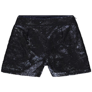 Short de fête en sequins doublé satin pour fille 