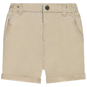 Bermuda in effen piqué voor baby jongen 