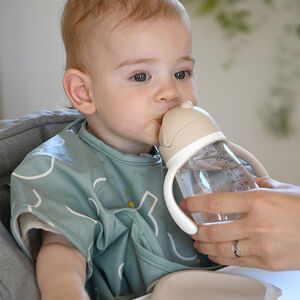 Transparante rietjesbeker 300ml klei 