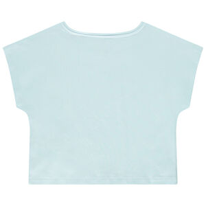 T-shirt met korte mouwen in doosvorm met bloemen voor meisjes 
