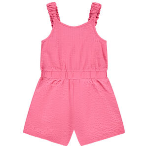 Combishort unie en jersey texturé pour fille 
