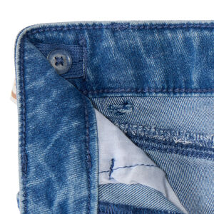 Slimme jeans met halsdoekriem in print voor meisjes 