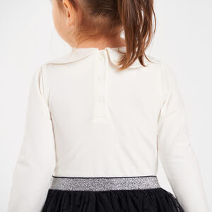 Lange mouwen 2-in-1 effect jurk voor babymeisjes 
