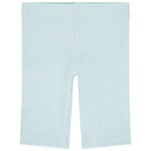 Effen geribbelde fietsbroek voor meisjes 