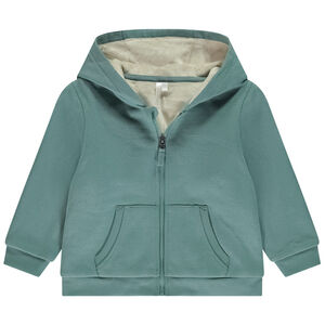 Gilet molleton à capuche doublé velours pour bébé garçon 