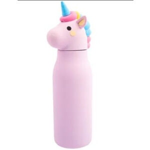 Gourde en inox + paille silicone - Luna - 350 ml 