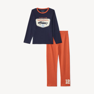 Pyjama 2-delig voor jongens met vintage automotief patroon 