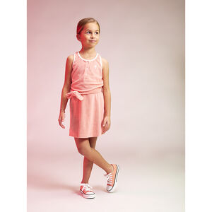 Jurk van fleece met Engels borduursel meisjes 