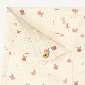 Slim fit broek voor babymeisjes met appelmotief 