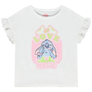 T-shirt manches courtes volantées Stitch Disney pour fille 