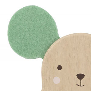 Hochet Souris a Sons en bois Beige/Vert 