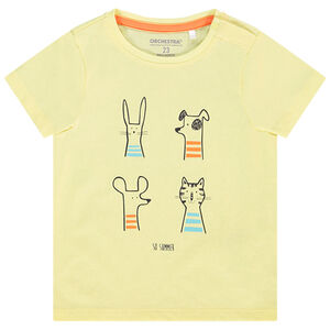T-shirt korte mouwen print dieren voor baby jongen 