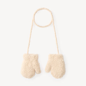 Baby girl knitted terry mittens 