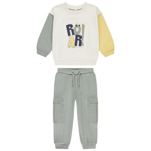 Jogging fleece set met colour block effect voor baby jongen 
