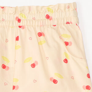 Short en tissu imprimé fantaisie fille 