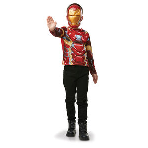 Déguisement Iron Man avec masque et top taille unique 5-8 ans 