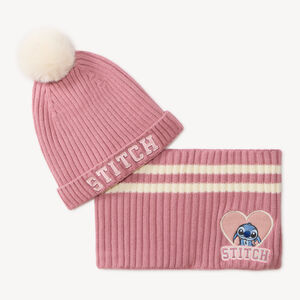 Set van gebreide muts en sjaal Stitch Disney voor meisjes 