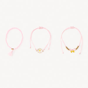 Set van 3 roze armbanden voor meisjes 