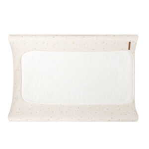 Housse de matelas à langer imprimé moutons La Vie à la Ferme beige 