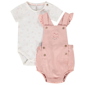 Romper en Body met Korte Mouwen met Konijnprint voor Meisjes 