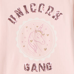 T-shirt met lange mouwen en fantasievolle pailletten voor meisjes 