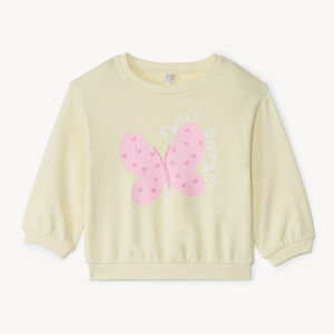 Oversized sweater met print voor babymeisjes 