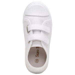 Baskets blanches en toile à scratchs du 24 au 35 