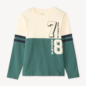 T-shirt met lange mouwen in kleurblokstijl 