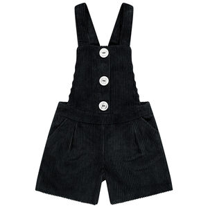 Korte salopette in ribfluweel, voor meisjes. 