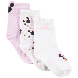 Lot de 3 paires de chaussettes Minnie Disney pour bébé fille 