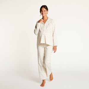 Ensemble de pyjama de grossesse et allaitement à cœurs 