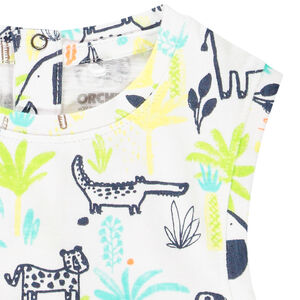 Ensemble de plage débardeur jungle + short pour bébé garçon 