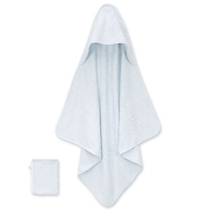 Cape de bain + gant de toilette 75x75cm Glacier 