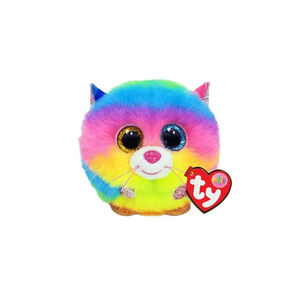 Petite peluche Puffies - Gizmo le chat arc-en-ciel 