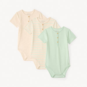 Set van 3 korte mouwen kledingstukken met ribbelstructuur voor babyjongens 