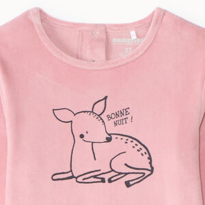 Set pyjama microfleece met hertenprint voor babymeisje 