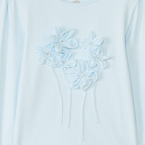 T-shirt manches longues à fleurs 3D fille 