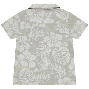Hemd met korte mouwen met plantenprint voor baby jongen 