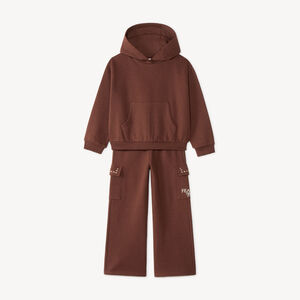 Jogging set voor meisjes met capuchontrui en cargobroek 