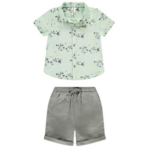 Twee-delig set met bedrukte hemd voor baby jongen 